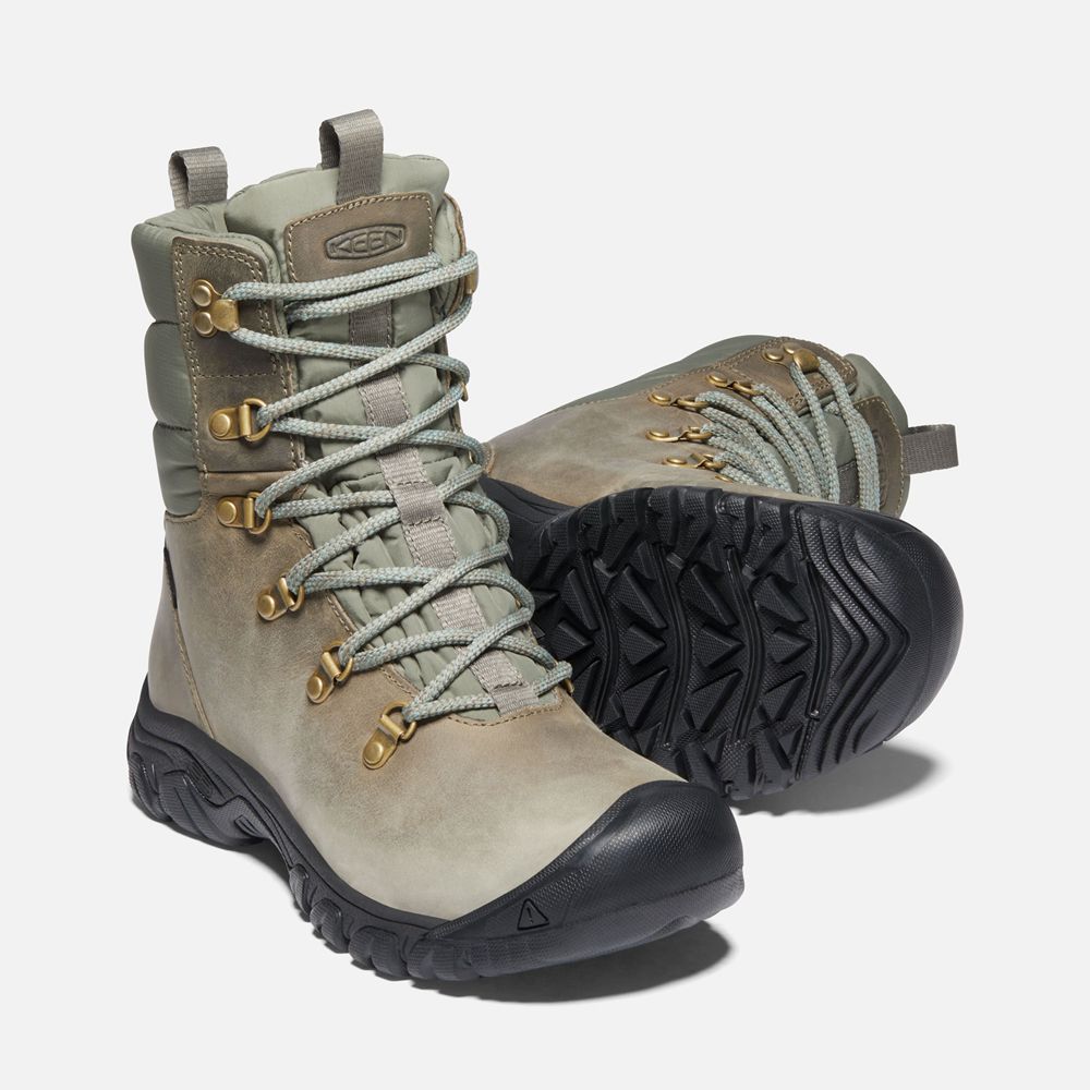 Botas de Seguridad Keen Mexico Verde Oliva - Mujer Greta Waterproof - KJ3685914